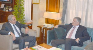 The Minister with the French Ambassador in Cairo (14-4-2016)