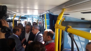 The Minister Opens a Direct Manufacturing Line for Exporting 60 double-decker buses to the UK (Made in Egypt) (6-3-2016)