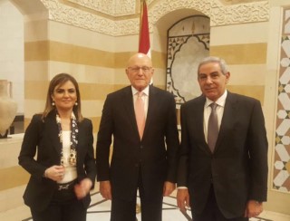 Lebanese Prime Minister meets Eng. Tarek Kabil and the Minister of International Cooperation at the Presidency of the Council of Ministers in Lebanon (13-5-2016)