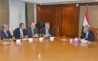 Tarek Kabil during the meeting with Roger Johnson, Cargill’s regional director for Europe and the Middle East 12-2-2017